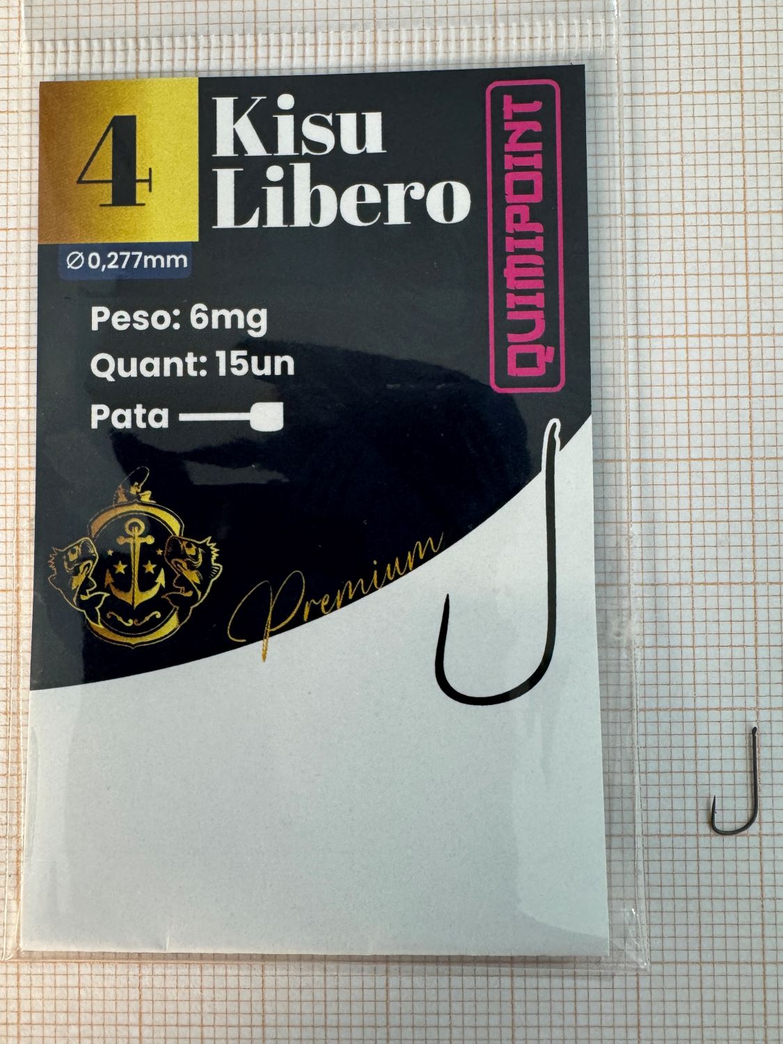Anzol Kisu Libero Premium QUIMIPOINT (Pct com 15)