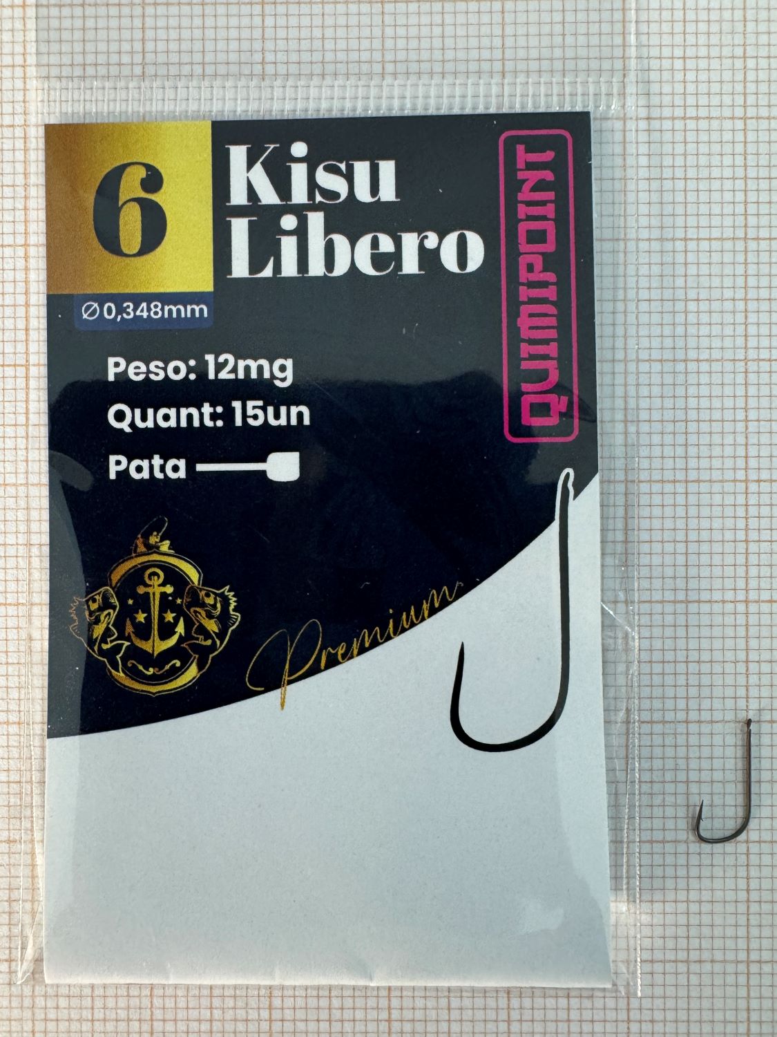 Anzol Kisu Libero Premium QUIMIPOINT (Pct com 15)
