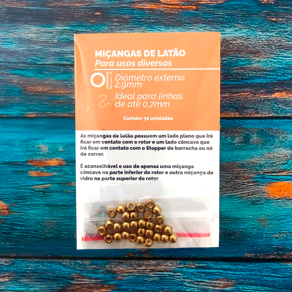 Miçangas de Latão (Pacote com 30)
